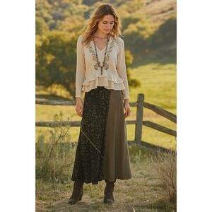 Burning Torch Sz Small Silk Velvet Burnout Whimsigoth Art to‎ Wear Lagenlook